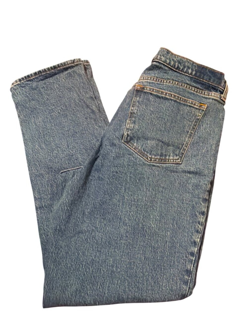 Abercrombie & Fitch Curve Love 90s Straight Mid Rise Jeans Blue Denim Sz 12L - Picture 3 of 4
